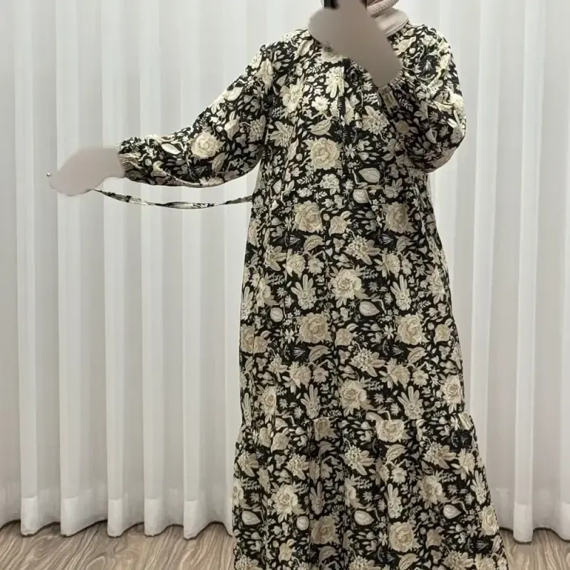پیراهن زنانه فلور بوگاتی مدل شیلا فری سایز مناسب تا 46 با کمربند